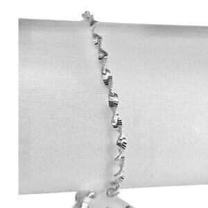 NEW 925 Sterling Silver BUTTERFLY TWIST BRACELET 7.25” Italy Last Act Italian